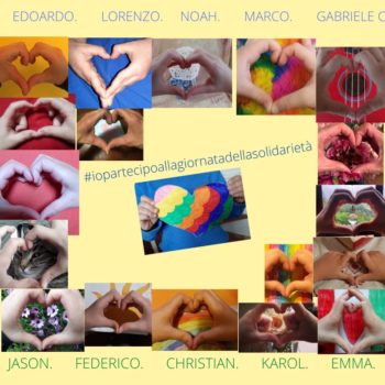 "Noi ci mettiamo il cuore"                                           #iopartecipoallagiornatadellasolidarieta   scuola primaria "Don Milani" Palaia (PI) classe II